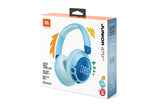 JBL Junior 470 NC, Auriculares supraaurales e inalámbricos para niños, Bluetooth, cancelación Activa de Ruido, volúmen hasta 85 dB, 50 hrs de batería, Set de Pegatinas, diseño Plegable, Azul