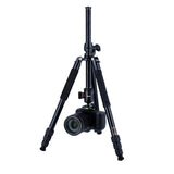 Rollei C5I MAKRO Pro I Trípode de Carbono I Negro I Cabezal de Bola 3D I Monopié I Soporte para Smartphone I Placa de liberación rápida I Columna Central giratoria 90°