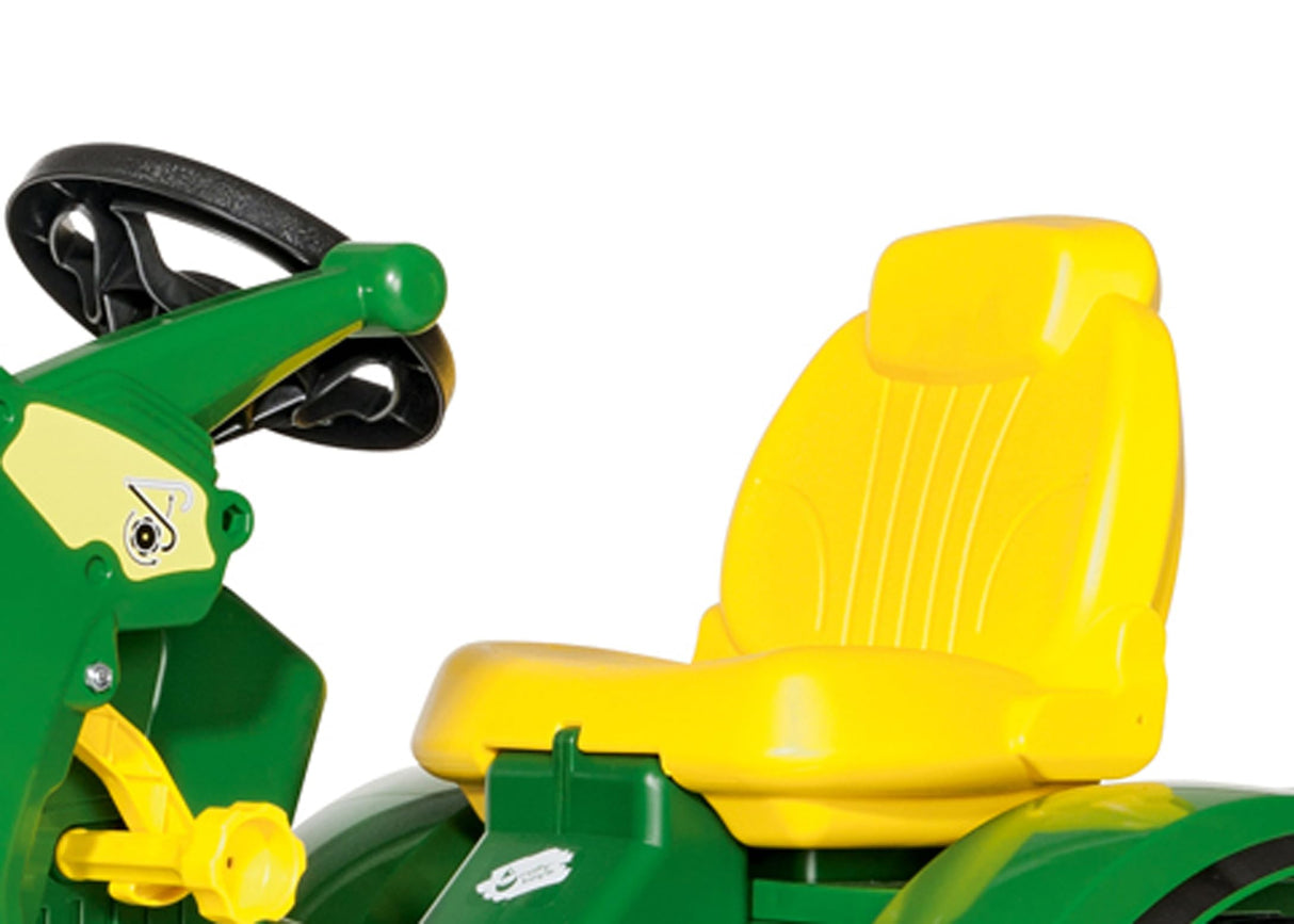 Dicoal Tractor John Deere con Bulldozer, Color Verde, Amarillo, Estandar (Rolly Toys 611096)