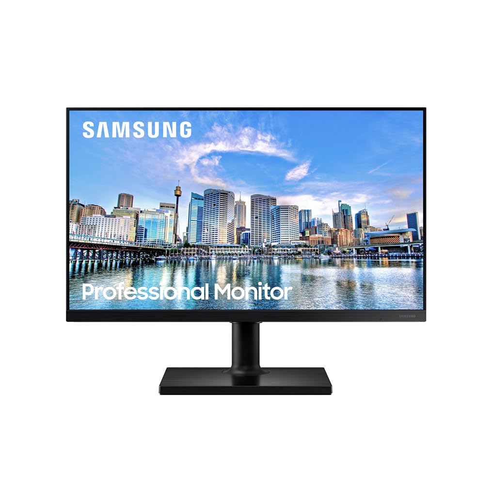 Samsung LF24T450FQRXEN - Monitor Panel IPS de 24" UHD (1,920 x 1,080, 16:9, 75Hz, Modo Eye Saver, Flicker Free, Pantalla Ahorro Energético), Negro