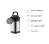 Alfi BigSpender - Jarra dispensadora de Bebidas (Acero Inoxidable Mate, 2,2 litros)