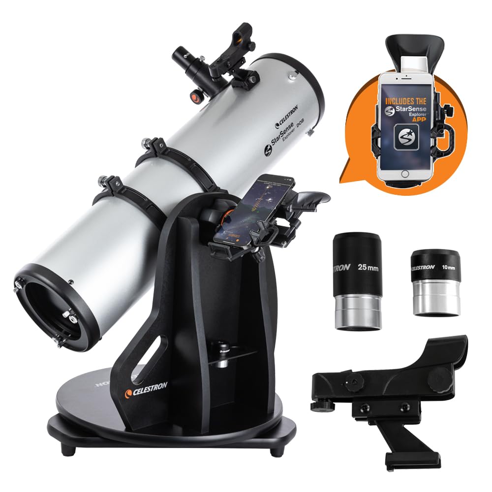 Celestron 22482 StarSense Explorer 150 mm Telescopio Dobsoniano de Mesa Compatible con Aplicaciones para teléfonos Inteligentes Funciona con la aplicación StarSense: Compatible con iOS/Android