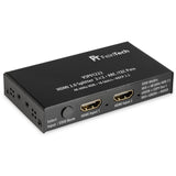 FeinTech VSP01222 - Divisor HDMI 2.0 (2 entradas, 2 salidas, escala ARC, pasaporte para receptor AV 4K, 60 Hz, HDR