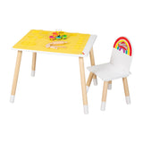 roba x Play-Doh Conjunto de Asientos creativos - Juego de Mesa y Silla de Madera certificada por el FSC con 6 latas de plastilina, 3 Herramientas de Madera y Alfombra Creativa