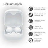 Sony LinkBuds Open – Auriculares Open True Wireless Bluetooth: Sonido Transparente, 4,8 g Comodidad Todo el día, Sonido, conexión multipunto, 22 h de batería, iOS y Android - Blanco