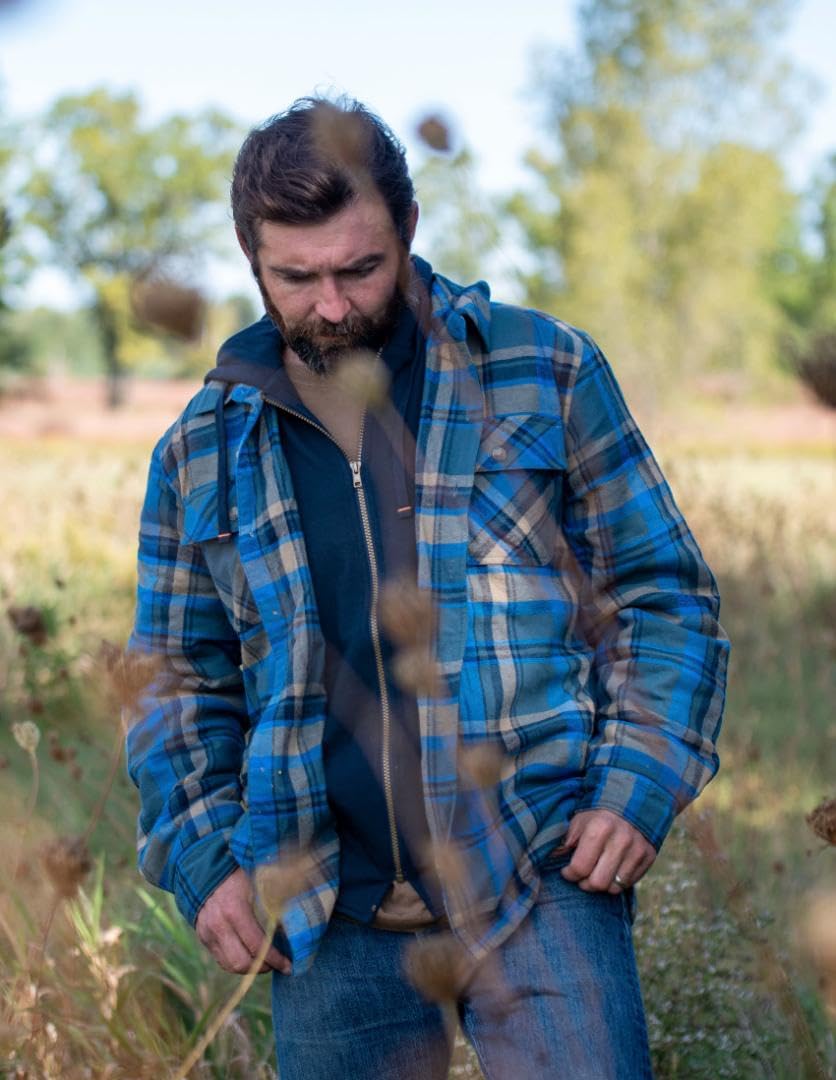 Legendary Whitetails Chaqueta de Camisa con Capucha de Madera de Arce estándar para Hombre, a Cuadros de Hacha de Pizarra, Talla XXL