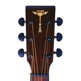 Tyma-D3E-RS - Guitarra de cuerdas de acero con pastilla integrada y diapasón de palisandro, incluye funda