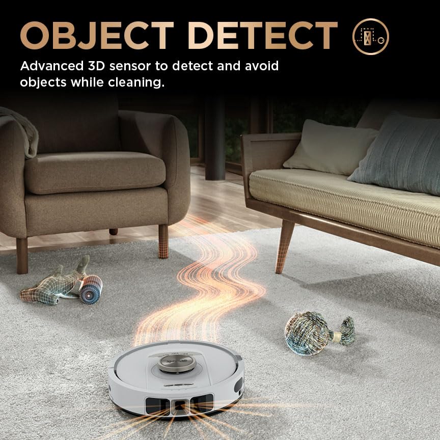 SHARK PowerDetect Robot Aspirador 2 en 1 y mopa, NeverTouch Pro 60 días autovacía, Auto-Recarga y autolimpiante Robot Aspirador con navegación 3D y LiDAR, NeverStuck Obstáculo Bypass, WiFi/App/Alexa,
