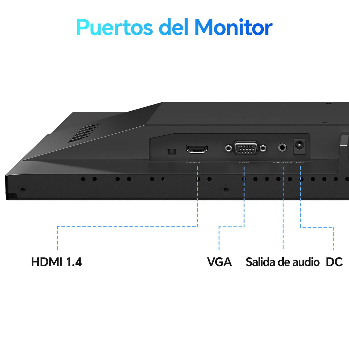 KOORUI E2212F Monitor 22 Pulgadas, Full HD VA 100Hz, 1920x1080, 3000:1, 5ms, 99% SRGB, 72% NTSC, HDMI 1.4, VGA, Eye Care, Adaptive Sync, VESA, Inclinable, Pantalla Ultra Fina y Ligera