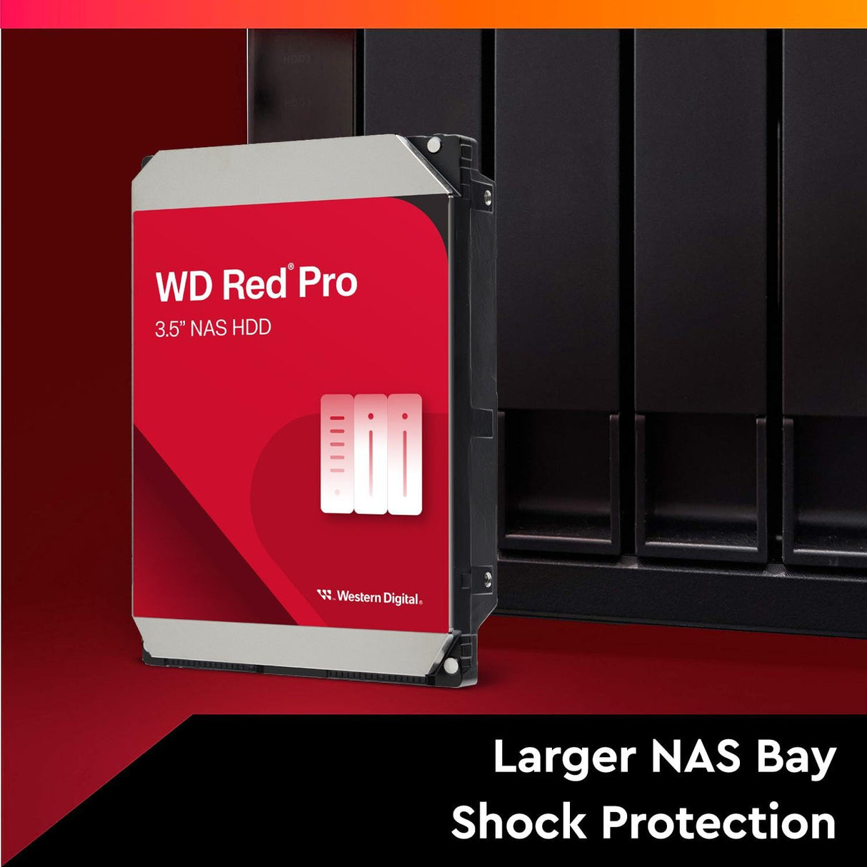 WD Red Pro 16TB NAS Disco Duro Interno 3,5" – 7200 RPM Clase, SATA 6Gb/s, CMR, 512MB Caché