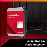 WD Red Pro 24TB NAS Disco Duro Interno 3,5" – 7200 RPM Clase, SATA 6Gb/s, CMR, 512MB Caché