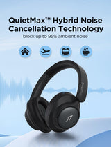 1MORE HQ31 Auriculares supraaurales, audífonos híbridos con cancelación Activa de Ruido con Audio de Alta resolución, Tiempo de reproducción de 90 Horas, diseño Plegable, Modo con Cable Disponible