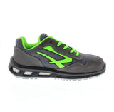 U-Power Red Lion Point, zapatos de seguridad unisex, ligeros, flexibles, de cuero antipinchazos, con inserto Infinergy, con puntera de aluminio - Grey & Green-43