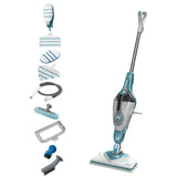 BLACK+DECKER Fregona de vapor 2 en 1 con guante limpiador de mano SteaMitt y 11 accesorios, BHSM166DSM-QS