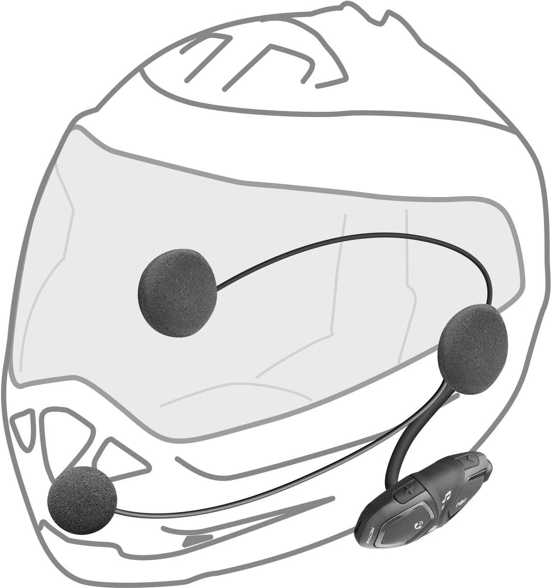 INTERPHONE Active HD – Intercomunicador para Casco de Moto, estéreo, Alta fidelidad, 40 mm, 4 Motociclistas, Distancia máxima 1 km, autonomía 15 Horas, Radio, GPS, TFT, Impermeable IPX67