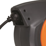 Beta - 1844 15-H05 Carrete automático con protección térmica y cable 3Gx1,5 mm² longitud cable sin carcasa de 1 m, con soporte orientable de 180° y segundo soporte para empotrar rápido, 018420821