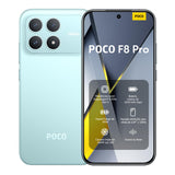 XIAOMI POCO F8 Pro - Smartphone de 12+512GB, Triple cámara de 50MP con OIS, Pantalla AMOLED de 6,59” 120Hz, Snapdragon 8 Elite, Hypercharge 100W, Cargador no Incluido, Azul (Versión ES)