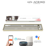 ACRIMO Riel de Cortina Motorizado, Kit de Riel Inteligente con Motor WiFi y Control Remoto, Compatible con Google Home, Alexa, y la App Móvil Tuya Smart, Largo hasta 6 Metros