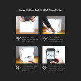 Foldio360 (Tocadiscos de fotografía inteligente controlado por aplicación para toma de fotografías de productos Imagen de 360 grados)