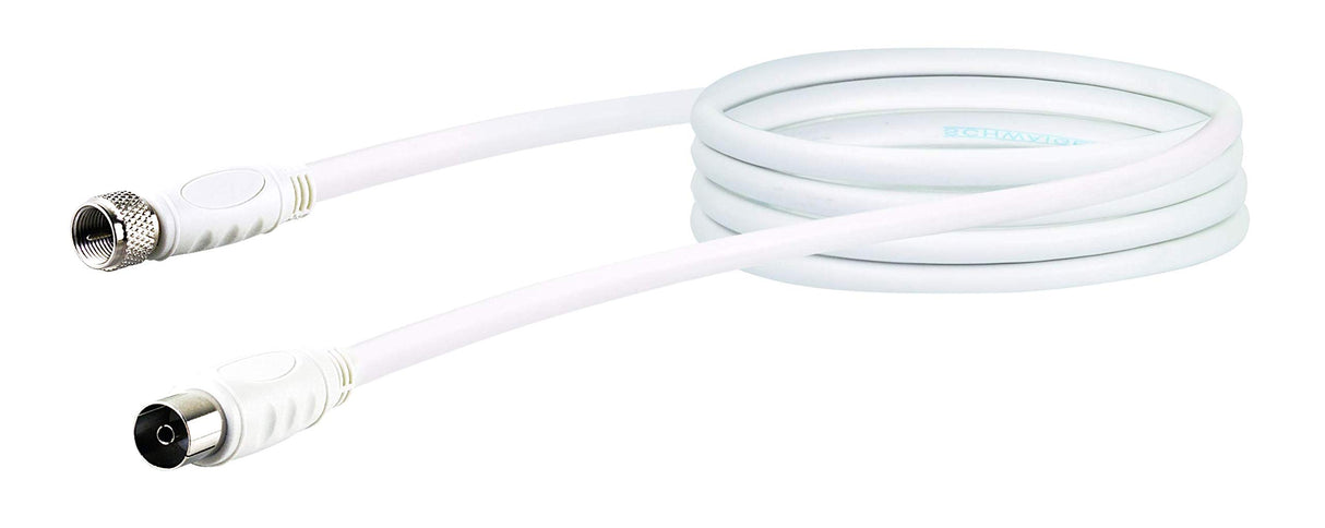Schwaiger kvckhq191532 Sat de Cable Adaptador 90 dB, Conector F, IEC Hembra, 1,5 m, Color Blanco