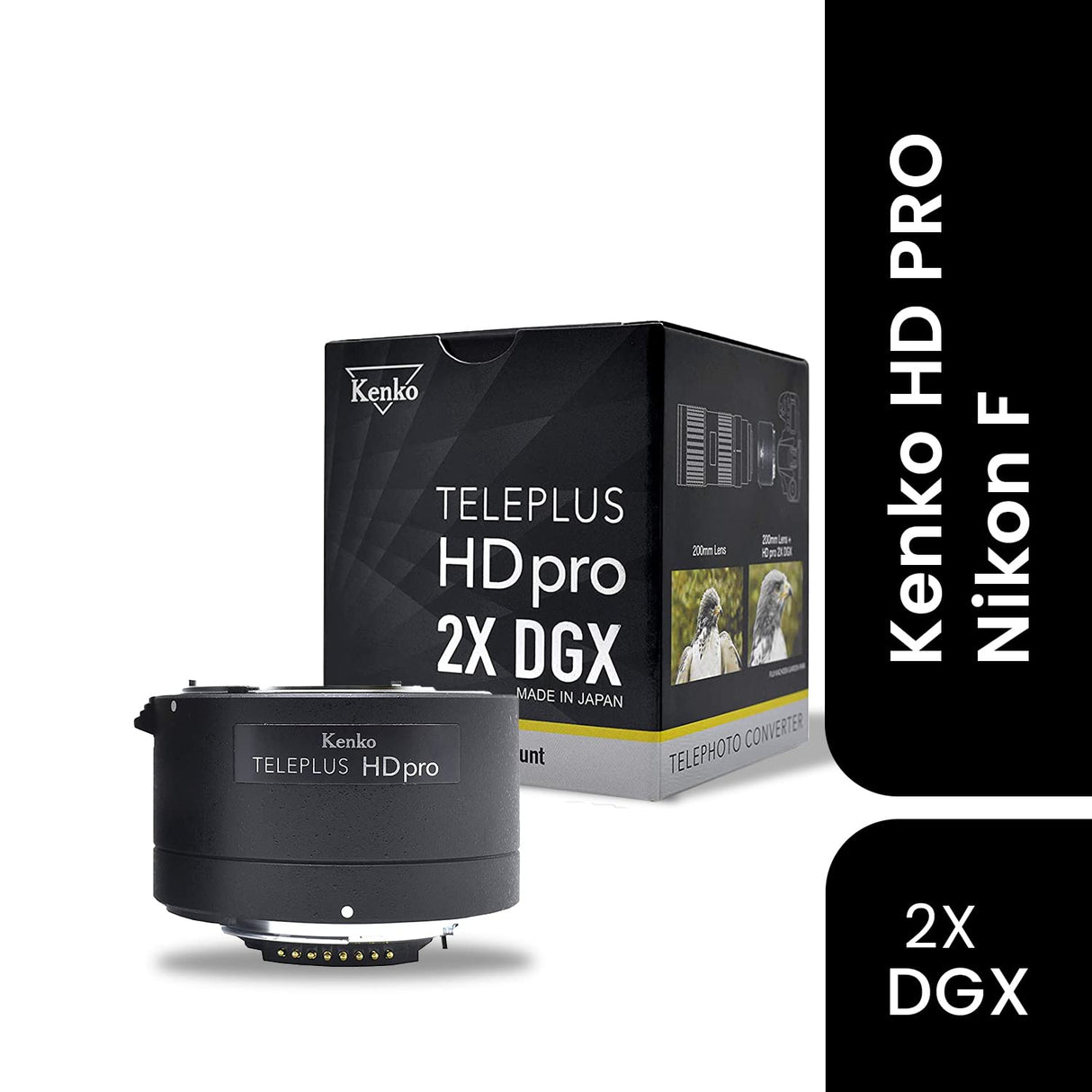 Kenko HD Pro 2X DGX - Multiplicador para Objetivo, Color Negro
