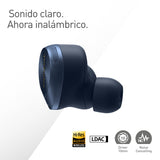 Technics EAH-AZ80E-A Auriculares inalámbricos con cancelación de Ruido, Bluetooth, Auriculares intrauditivos con micrófono, Ajuste Personalizable, hasta 7 Horas de reproducción, Azul Medianoche