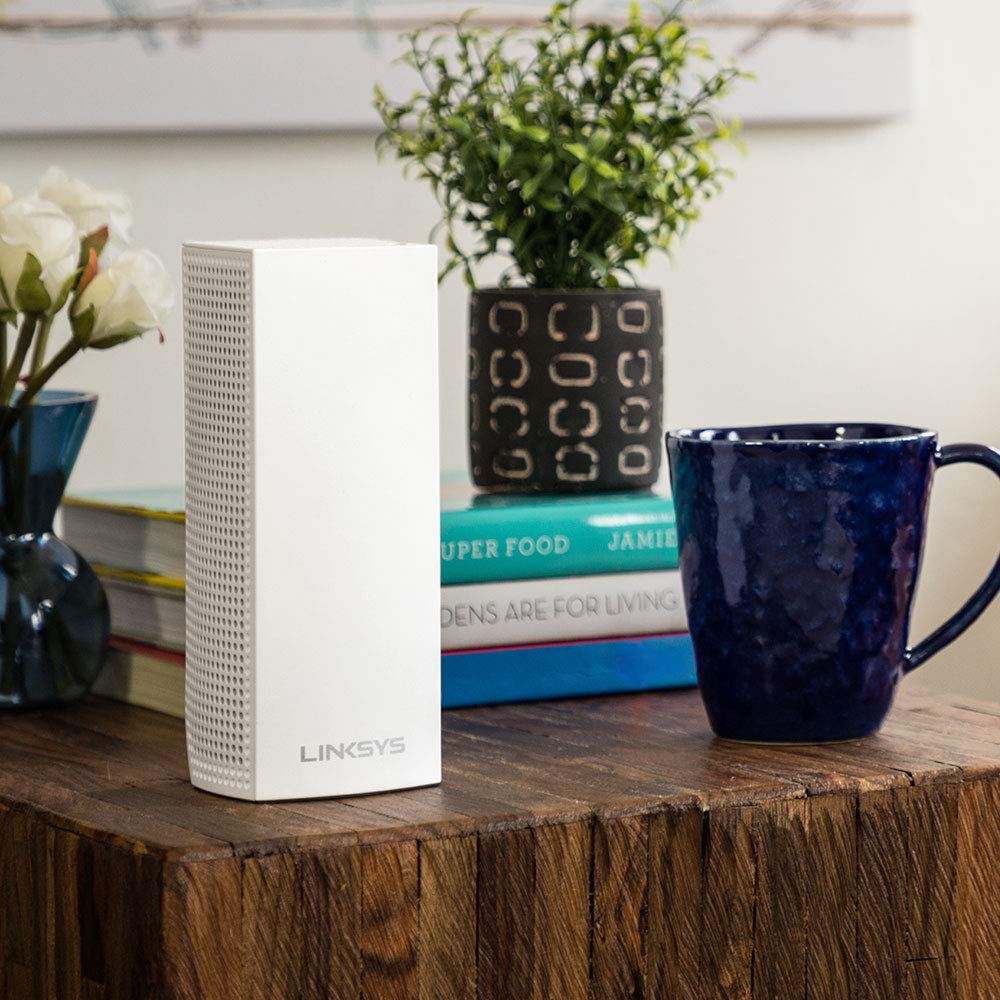 Linksys Velop WHW0303 sistema WiFi 5 mesh tribanda (AC2200), router WLAN, repetidor, extensor con hasta 525 m² de cobertura, más de 60 dispositivos y 6 puertos Ethernet, paquete de 3, blanco