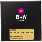 B+W Filtro Gris ND 1,8 MRC Nano Master de 95 mm (16 Unidades, Fino, Premium)