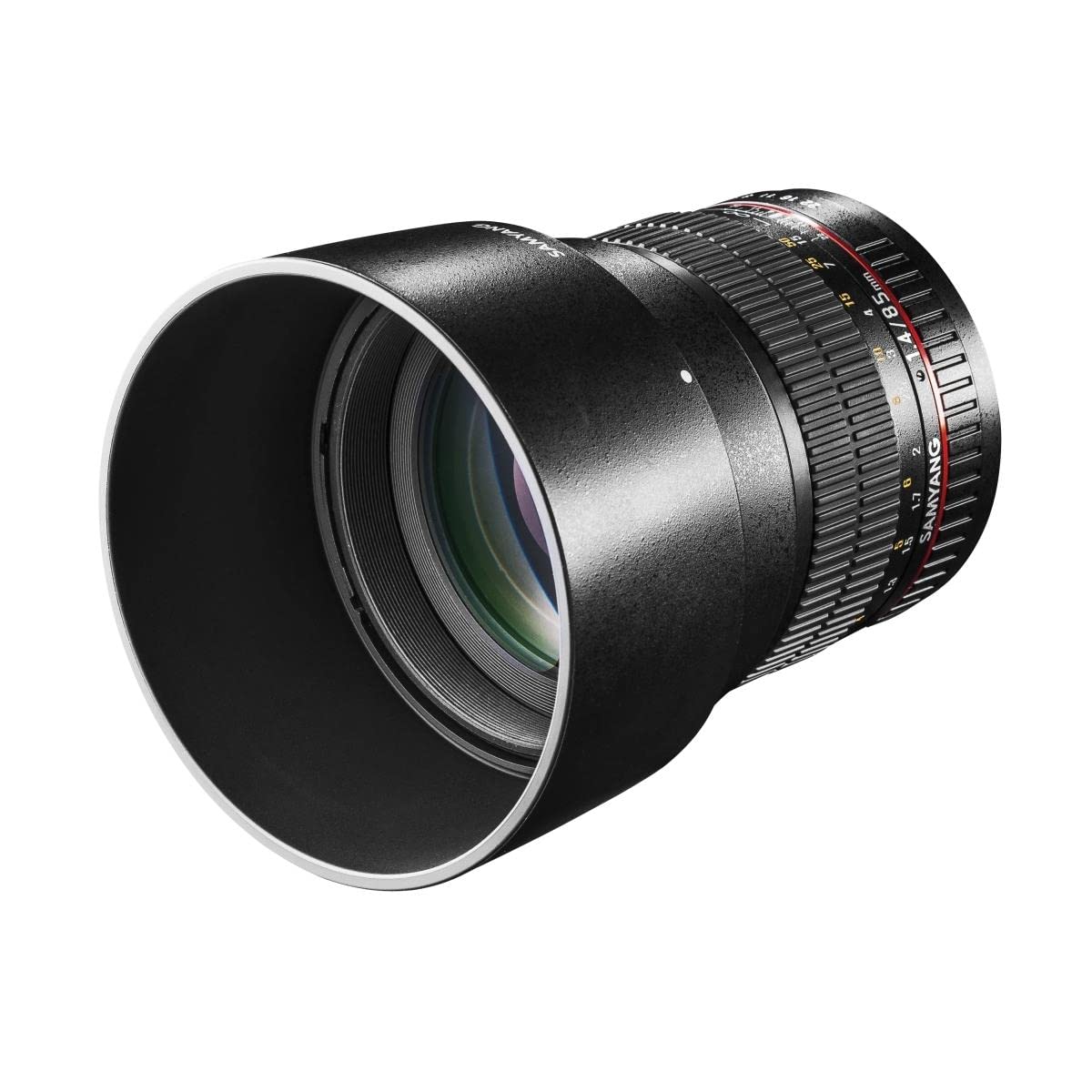 Samyang F1111209101 - Objetivo fotográfico DSLR para Micro Cuatro Tercios (Distancia Focal Fija 85mm, Apertura f/1.4-22 AS IF UMC, diámetro Filtro: 72mm), Negro