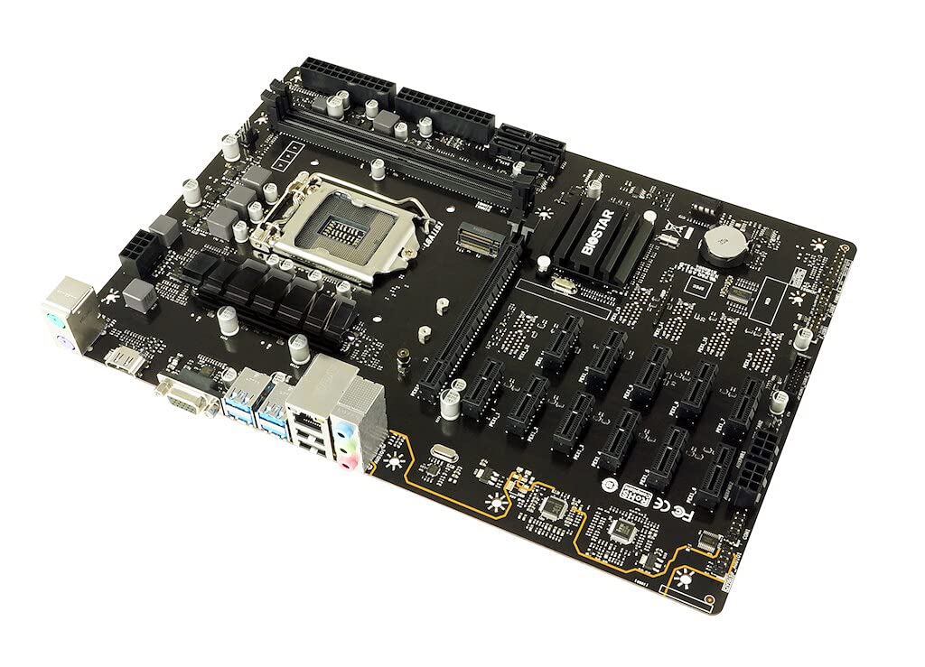 Placa Base para minería Biostar TB360-BTC Pro Core i7/i5/i3 (Intel 8ª y 9ª generación) LGA1151 Intel B360 DDR4 12 GPU