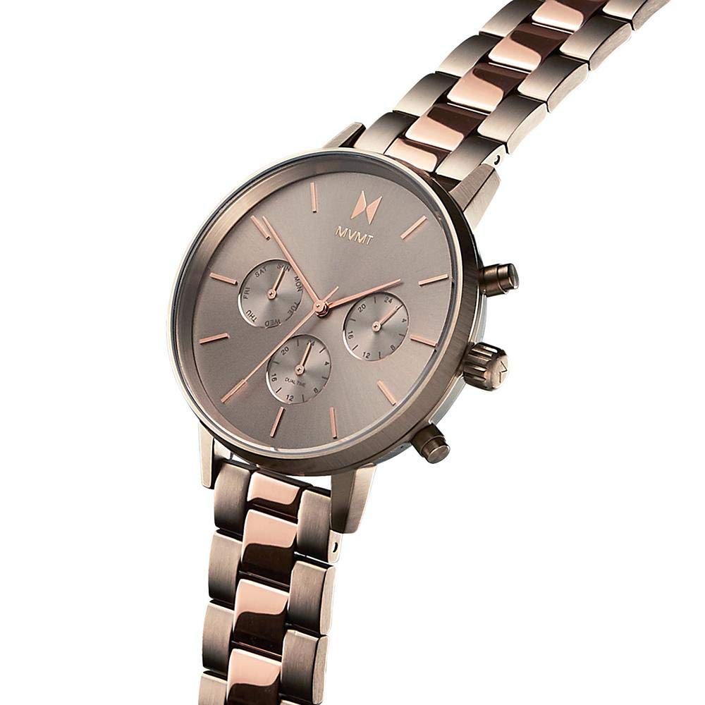 MVMT Reloj Analógico de Cuarzo para Mujer con Correa de Acero Inoxidable de Oro Rosa - D-FC01-TIRG