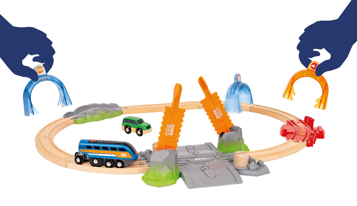 Brio - Set de Aventuras con Sonido, BRIO Ferrocarriles, Tren Juguete, Set de Construcción, Construcciones para Niños, Juguetes Niños 3 Años o más, 17 Piezas, Exclusivo de Amazon