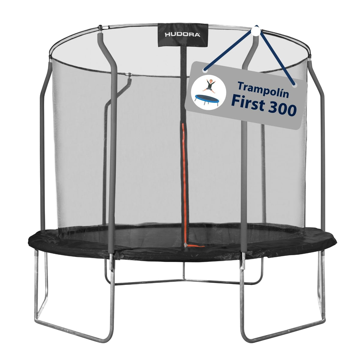 HUDORA First Trampolín para Exteriores con Red de Seguridad, para niños y Adultos, Multicolor