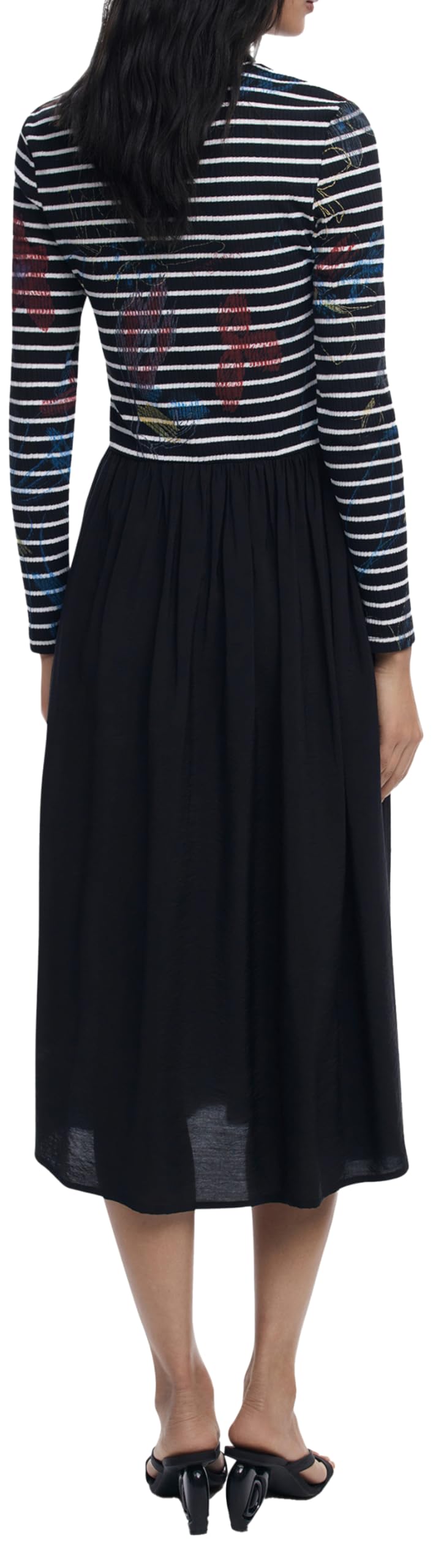Desigual Vest_Raya_HIBRIDA Casual Dress, Negro, M Women's