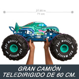 Hot Wheels Monster Trucks Coche Teledirigido Mega-Wrex, a Escala 1:6, camión de Juguete Extragrande con Control Remoto, más de 60cm de Largo, +5 años, HPK28