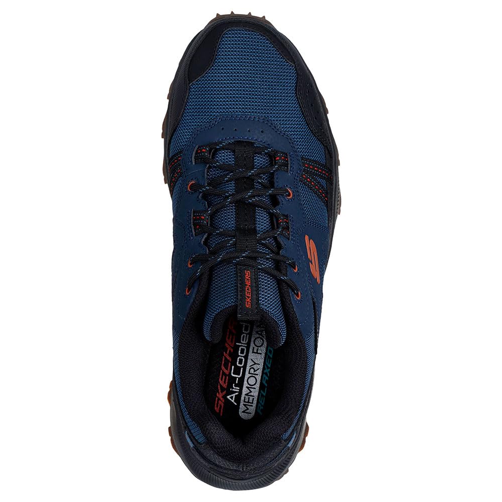 Skechers Equalizer 5.0 Trail Solix Creek, Zapatillas Hombre, Navy Leather/Textile/Black Trim, 45 EU