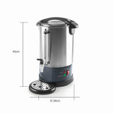 LACOR - 69486 - Cafetera Percoladora, Percolador Cafetera, Con 2 Sistemas de Calentamiento Independientes, Acero Inoxidable, Capacidad 6 L, 1500W