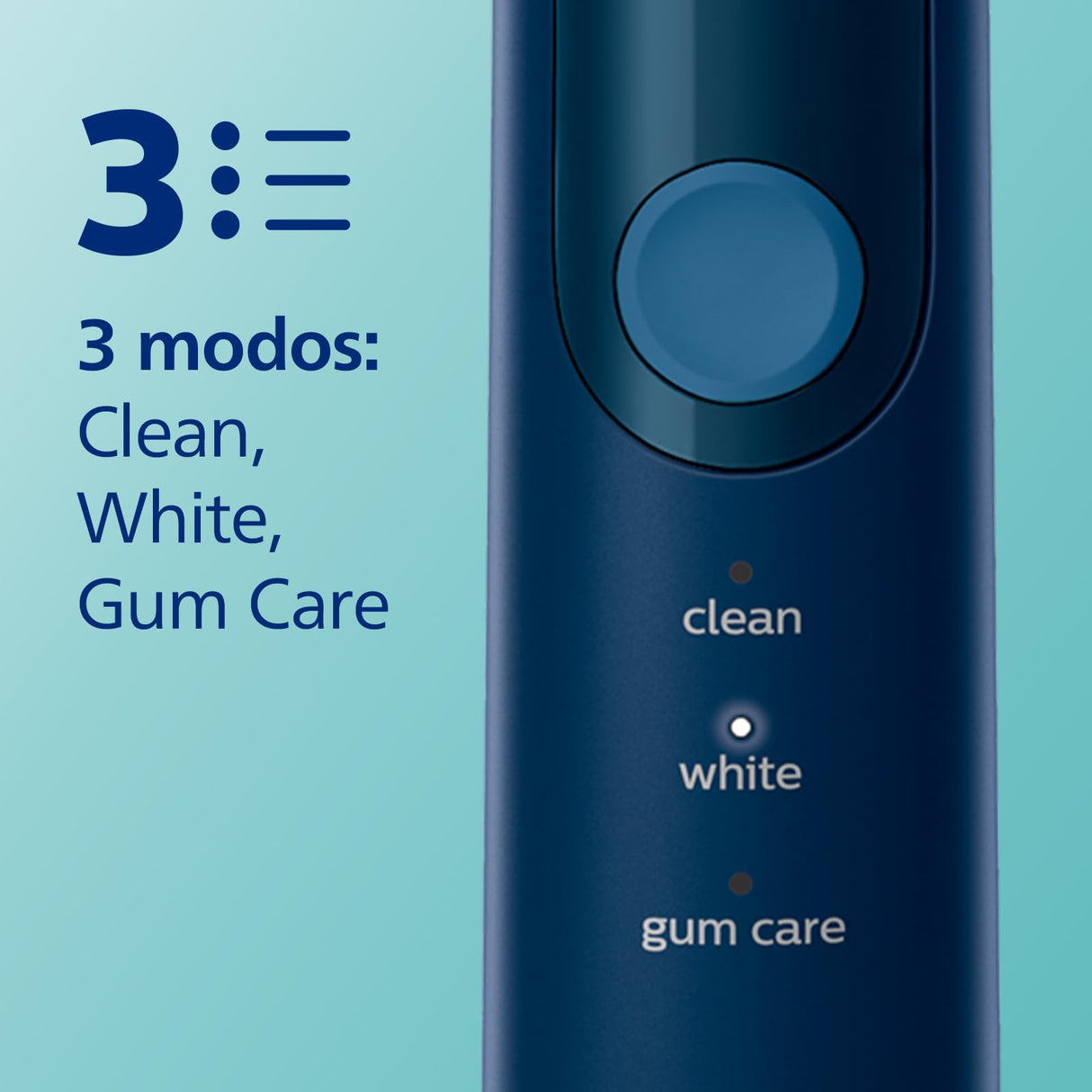 Philips Sonicare ProtectiveClean 5100 Pack Doble, 3 Modos, Sensor de Presión, Temporizador, Anterior, Azul/Blanco