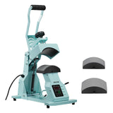 VEVOR Máquina de Prensado Térmico, Prensa de Transferencia Térmica con 2 Platinas Intercambiables, Control Preciso de Tiempo y Temperatura, Máquina de Sublimación HTV para Gorras, Diademas, Verde
