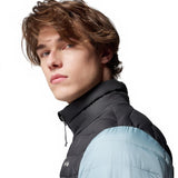 Columbia Powder Lite 2 - Chaqueta acolchada para hombre, azul aplastado, tiburón, talla L