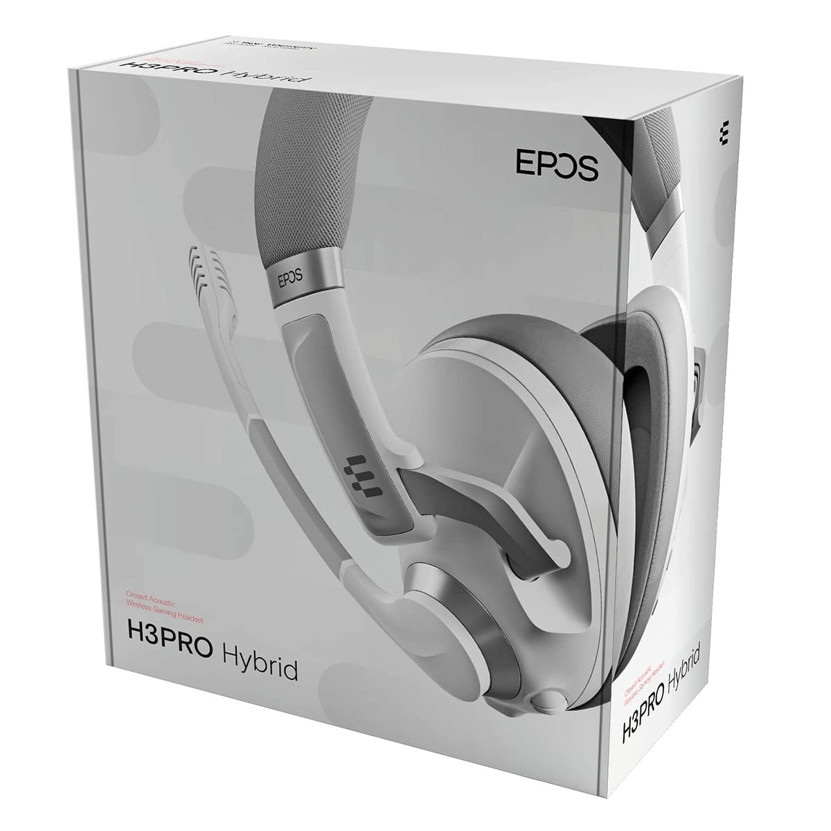 EPOS H3Pro Auriculares Inalámbricos Híbridos - Cascos Gaming para PC - Auriculares con Micrófono con Cancelación de Ruido Mejorada y Mezcla de Audio, Compatible con Windows 10 (Blanco)