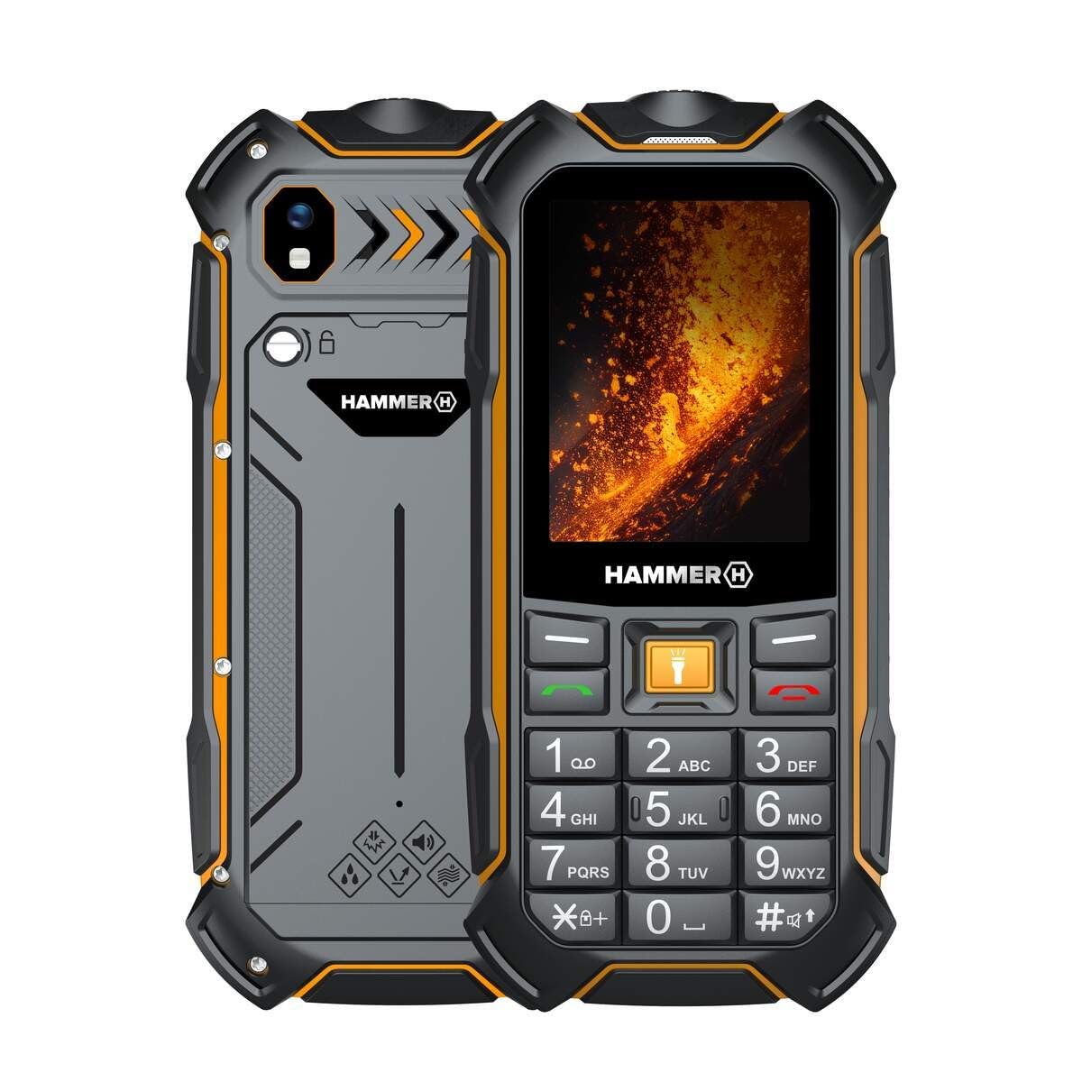 Hammer Boost 2 LTE IP68 2,4 Pulgadas Reforzado 3500 mAh LTE, Negro/Naranja