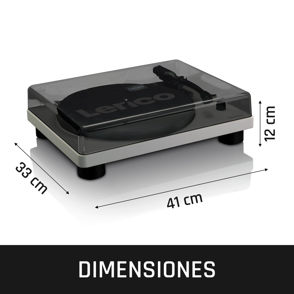 Lenco LS-50 Giradiscos con puerto USB, en carcasa de madera con altavoces integrados y amplificador integrado, 2 x 3 vatios