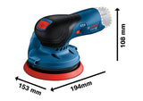 Bosch Professional 12V System GEX 12V-125 - Lijadora excéntrica a batería (Brushless, Ø plato 125 mm, bolsa para polvo, sin batería, en L-BOXX)