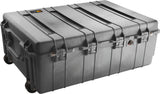 PELI 1730 contenedor de transporte grande con ruedas de alta resistencia y a prueba de golpes, IP67 estanco e impermeable al polvo, 167L de capacidad, fabricado en EE.UU., sin espuma, color negro