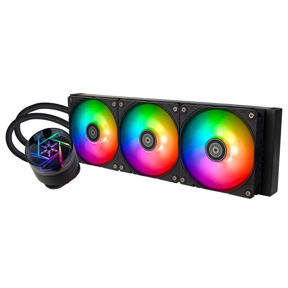 SilverStone Technology NovaPeak 360 ARGB, Solución superior de refrigeración líquida multiuso con increíbles efectos de iluminación ARGB, SST-NP360-ARGB