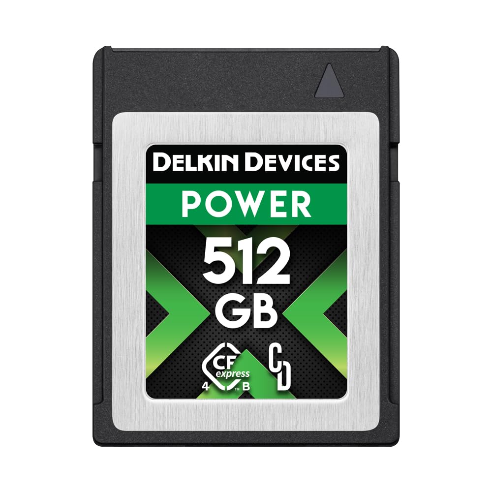 Delkin Power - Tarjeta de Memoria CFexpress Tipo B 4.0 para cámaras Digitales, Ideal para Transferencia rápida de imágenes y Videos para Almacenamiento, Almacenamiento de Tarjetas de Memoria (512 GB)