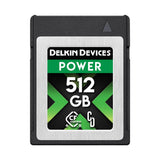 Delkin Power - Tarjeta de Memoria CFexpress Tipo B 4.0 para cámaras Digitales, Ideal para Transferencia rápida de imágenes y Videos para Almacenamiento, Almacenamiento de Tarjetas de Memoria (512 GB)