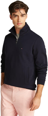 Tommy Hilfiger Sudadera con cremallera Hombre Essential Intechno 1/4 Zip con cuello alto, Azul (Desert Sky), 3XL