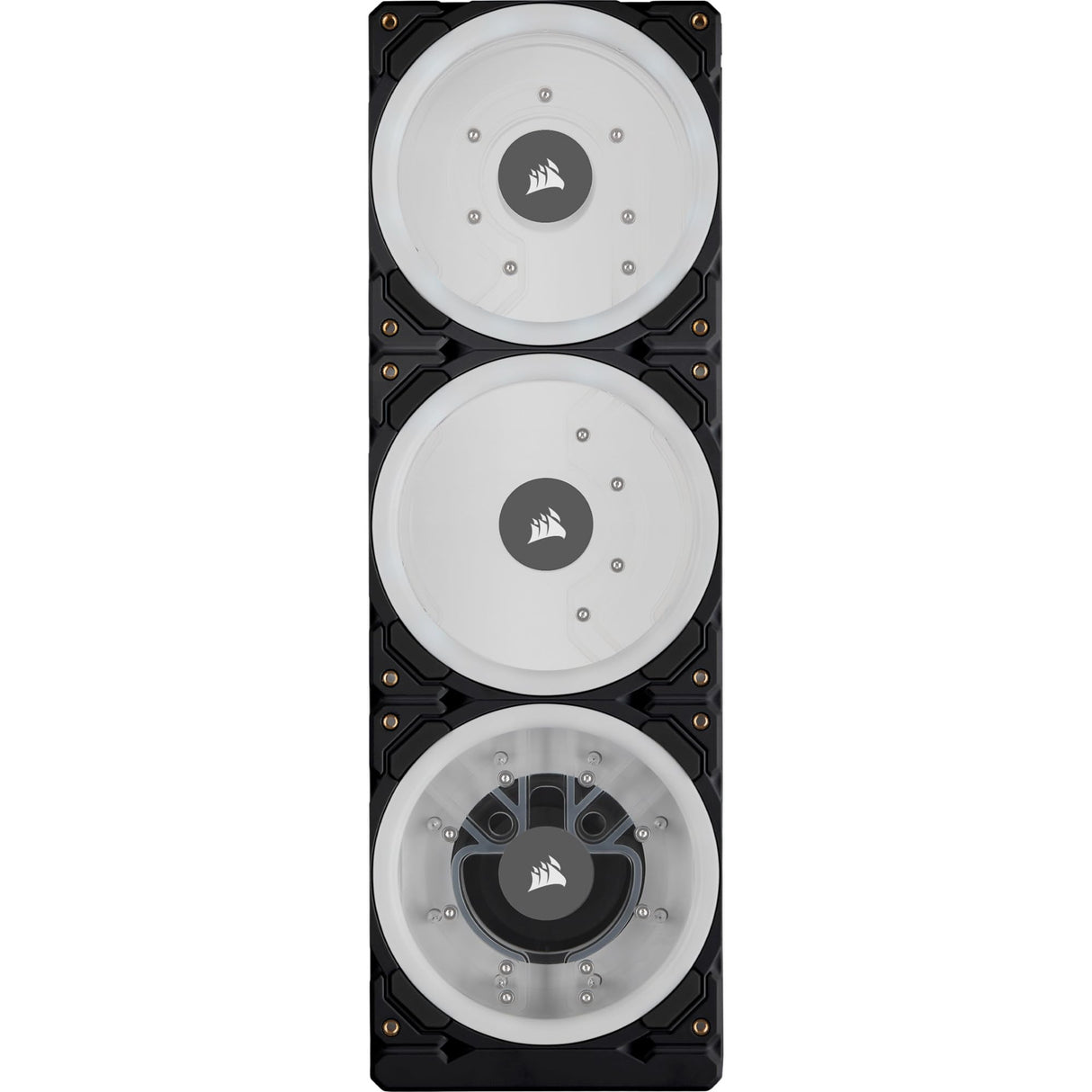 Corsair Hydro X Series XD7 RGB Pack de Bomba/Depósito (Sistema de Placa de Distribución de 360 mm, Bomba PWM D5, Depósito de 140 ml, 36 LED RGB Direccionables Individualmente) Negro